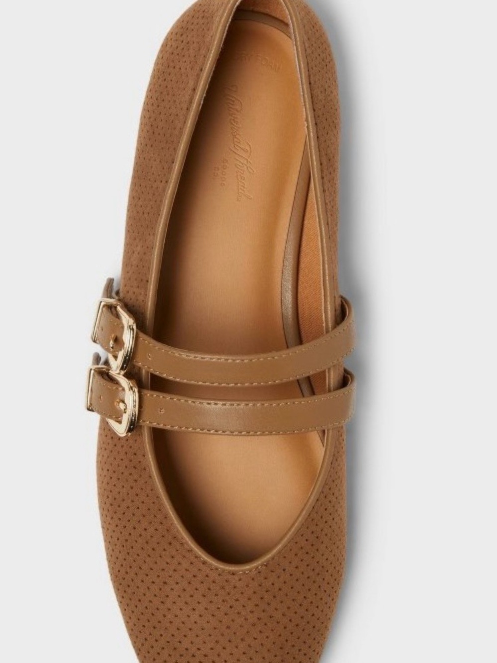 Women’s Henrietta Double-Strap Mary Jane Flats in Taupe